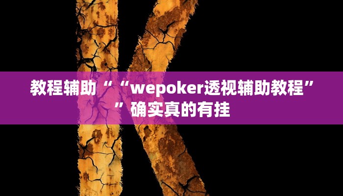 教程辅助““wepoker透视辅助教程””确实真的有挂