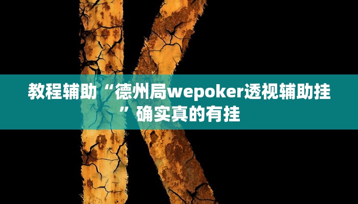 教程辅助“德州局wepoker透视辅助挂”确实真的有挂