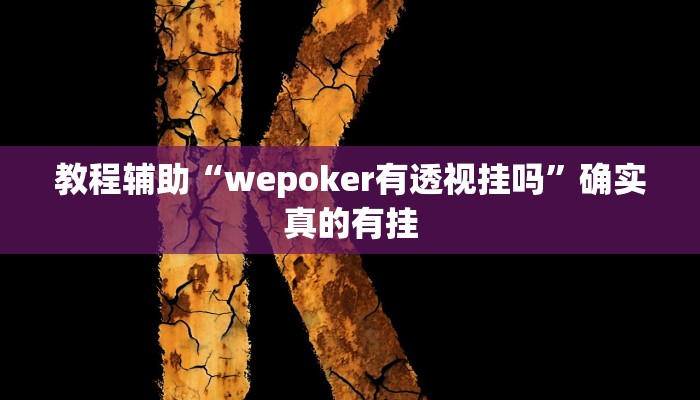 教程辅助“wepoker有透视挂吗”确实真的有挂