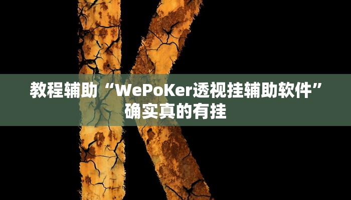 教程辅助“WePoKer透视挂辅助软件”确实真的有挂