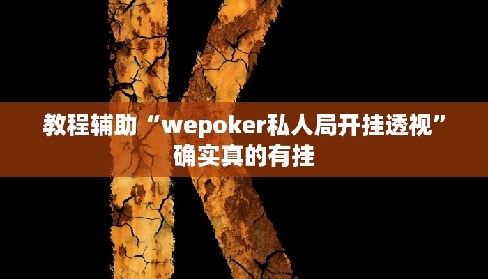 教程辅助“wepoker私人局开挂透视”确实真的有挂