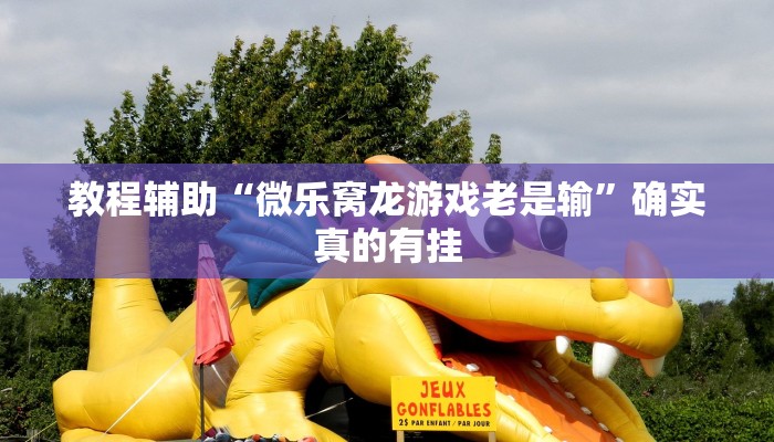 教程辅助“微乐窝龙游戏老是输”确实真的有挂
