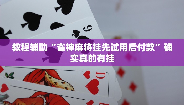 教程辅助“雀神麻将挂先试用后付款”确实真的有挂