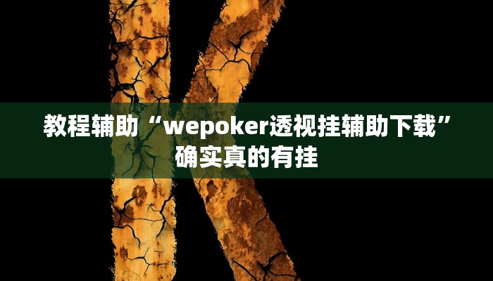 教程辅助“wepoker透视挂辅助下载”确实真的有挂