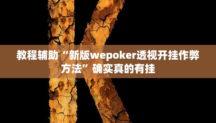 教程辅助“新版wepoker透视开挂作弊方法”确实真的有挂