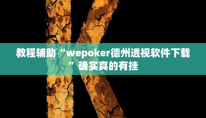 教程辅助“wepoker德州透视软件下载”确实真的有挂