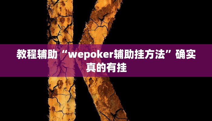 教程辅助“wepoker辅助挂方法”确实真的有挂