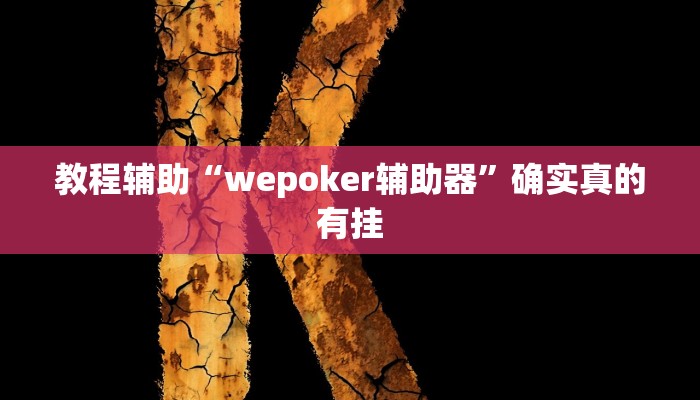 教程辅助“wepoker辅助器”确实真的有挂