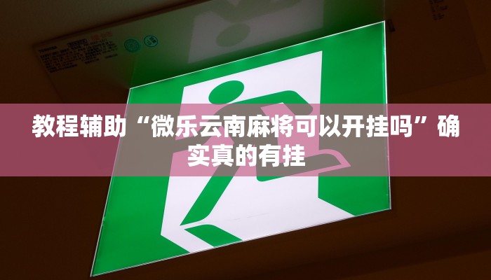 教程辅助“微乐云南麻将可以开挂吗”确实真的有挂