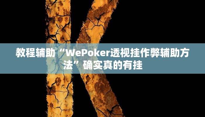 教程辅助“WePoker透视挂作弊辅助方法”确实真的有挂