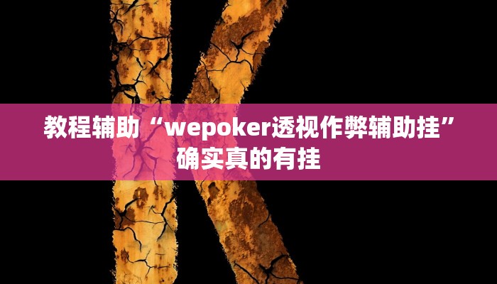教程辅助“wepoker透视作弊辅助挂”确实真的有挂