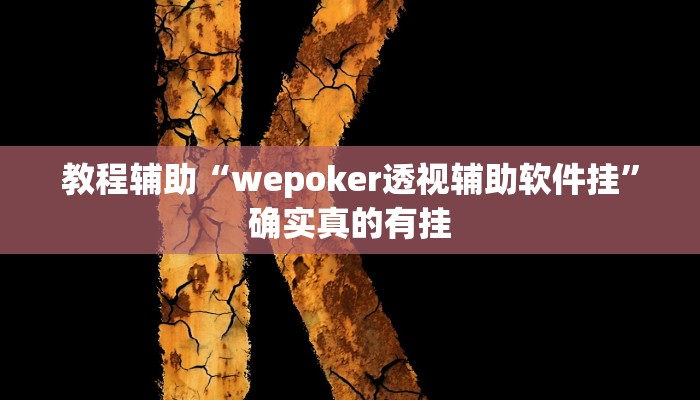 教程辅助“wepoker透视辅助软件挂”确实真的有挂