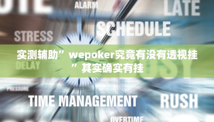 实测辅助”wepoker究竟有没有透视挂”其实确实有挂