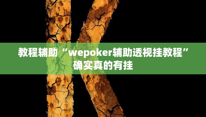 教程辅助“wepoker辅助透视挂教程”确实真的有挂