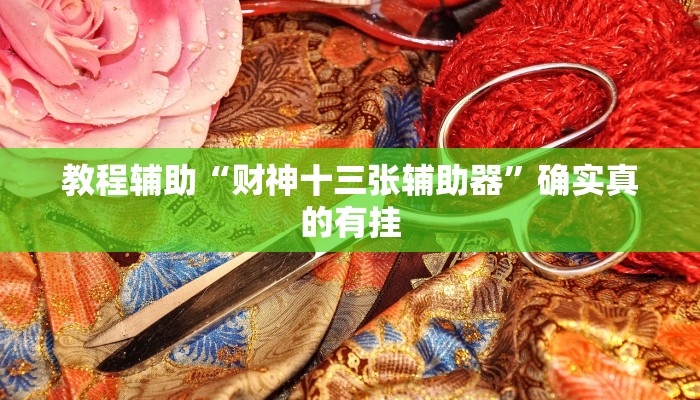 教程辅助“财神十三张辅助器”确实真的有挂