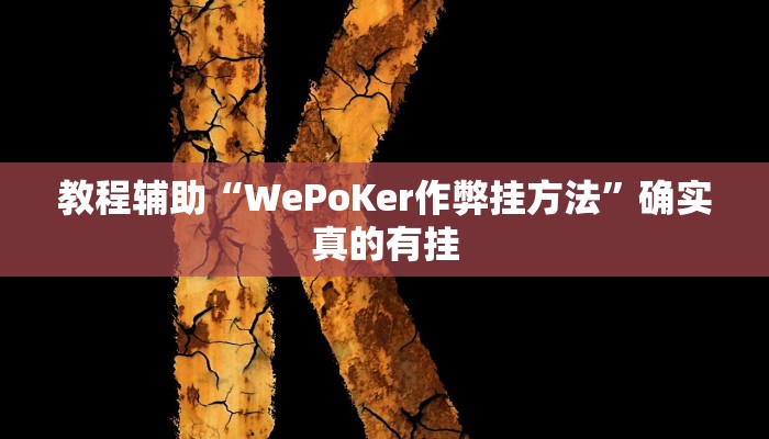 教程辅助“WePoKer作弊挂方法”确实真的有挂