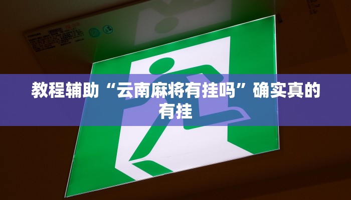 教程辅助“云南麻将有挂吗”确实真的有挂