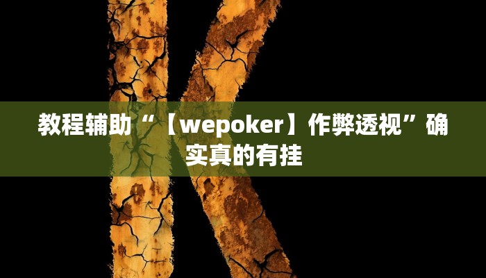 教程辅助“【wepoker】作弊透视”确实真的有挂