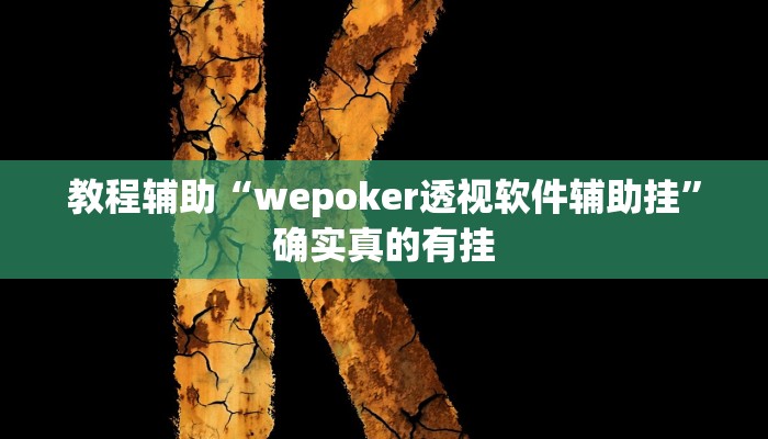 教程辅助“wepoker透视软件辅助挂”确实真的有挂