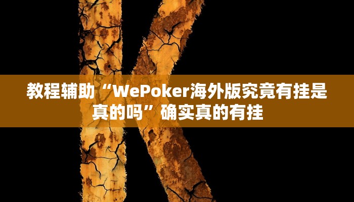 教程辅助“WePoker海外版究竟有挂是真的吗”确实真的有挂