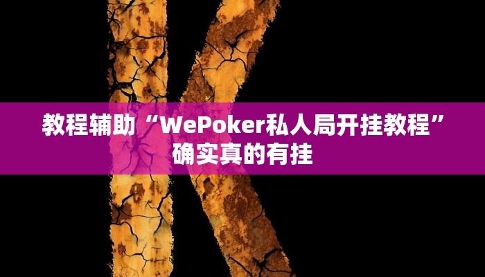 教程辅助“WePoker私人局开挂教程”确实真的有挂
