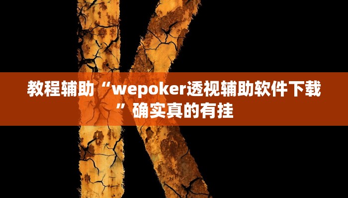 教程辅助“wepoker透视辅助软件下载”确实真的有挂