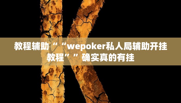 教程辅助““wepoker私人局辅助开挂教程””确实真的有挂