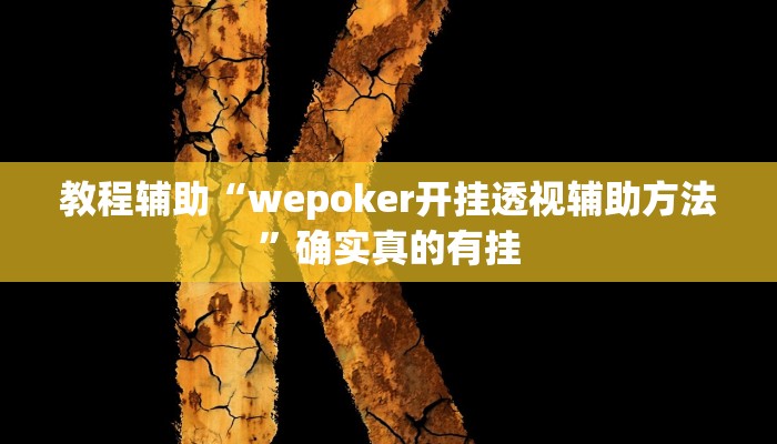 教程辅助“wepoker开挂透视辅助方法”确实真的有挂