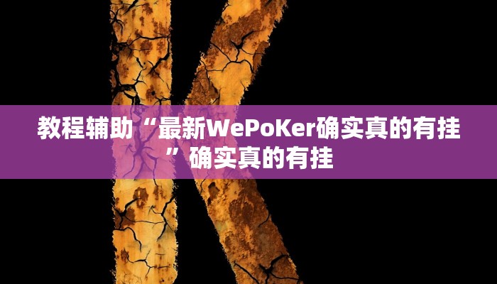教程辅助“最新WePoKer确实真的有挂”确实真的有挂