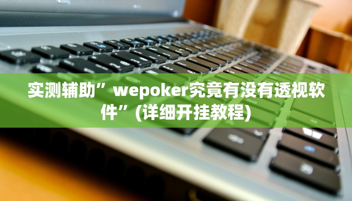 实测辅助”wepoker究竟有没有透视软件”(详细开挂教程)