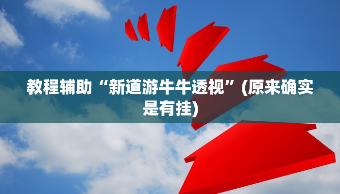 教程辅助“新道游牛牛透视”(原来确实是有挂)