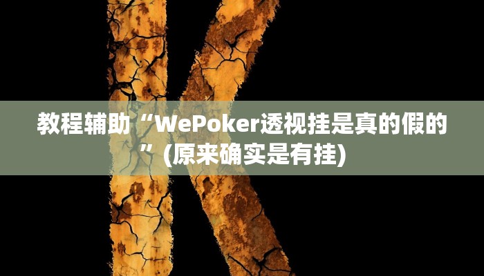 教程辅助“哈灵斗地主有挂吗”(原来确实是有挂)