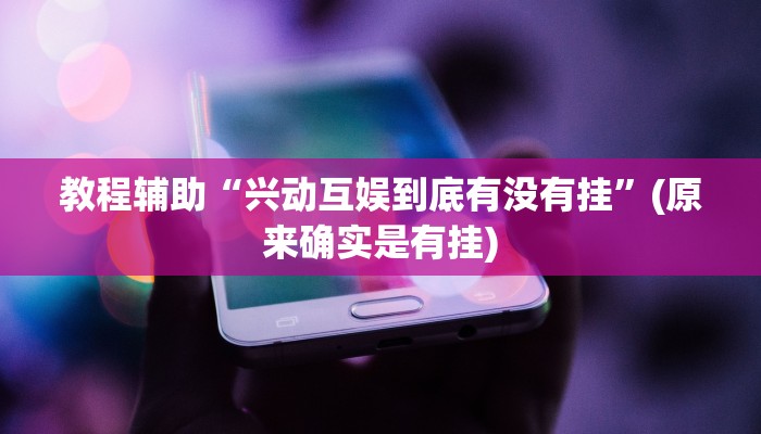 教程辅助“兴动互娱到底有没有挂”(原来确实是有挂)