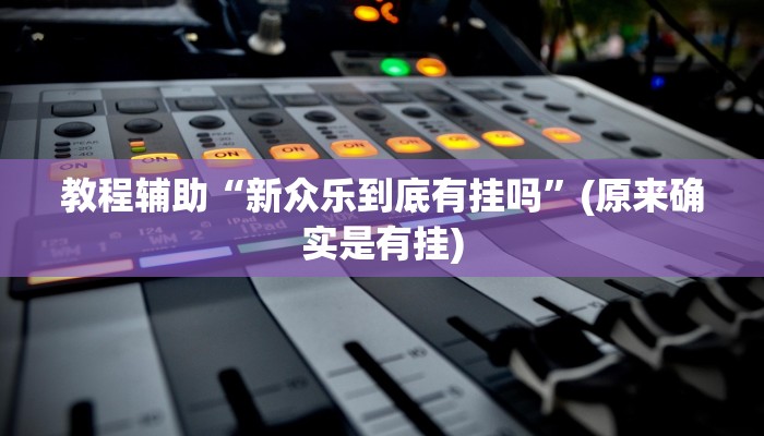 教程辅助“新众乐到底有挂吗”(原来确实是有挂)