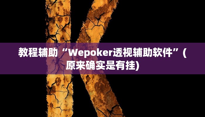 教程辅助“Wepoker透视辅助软件”(原来确实是有挂)