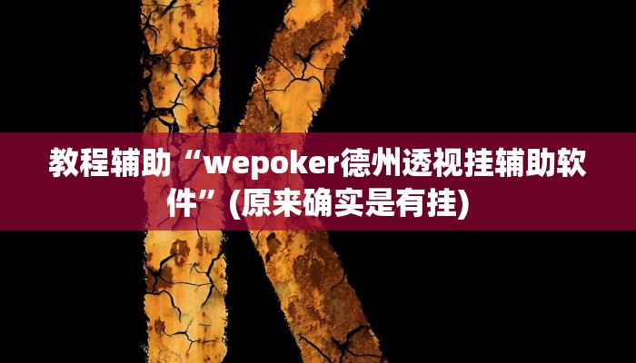 教程辅助“wepoker德州透视挂辅助软件”(原来确实是有挂)