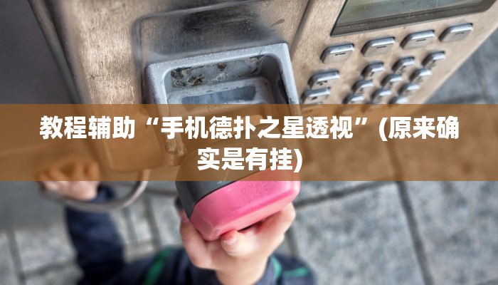 教程辅助“手机德扑之星透视”(原来确实是有挂)