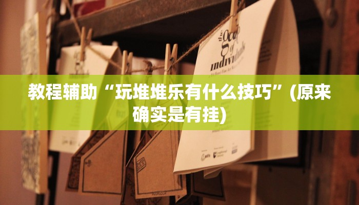 教程辅助“玩堆堆乐有什么技巧”(原来确实是有挂)