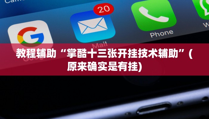 教程辅助“掌酷十三张开挂技术辅助”(原来确实是有挂)