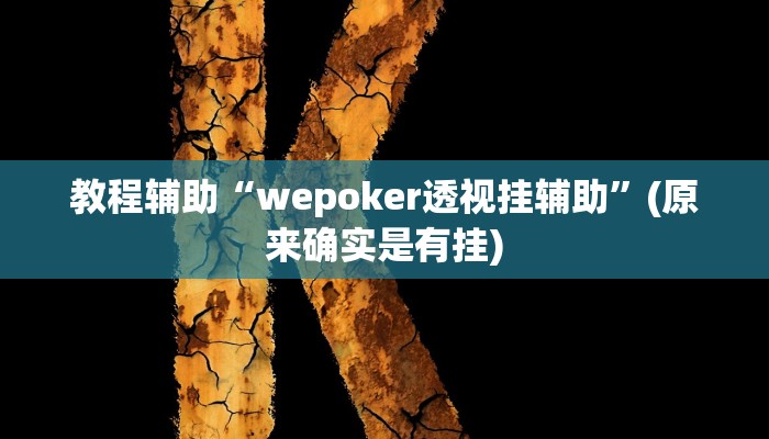 教程辅助“wepoker透视挂辅助”(原来确实是有挂)