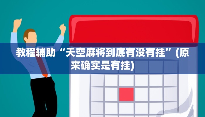 教程辅助“天空麻将到底有没有挂”(原来确实是有挂)