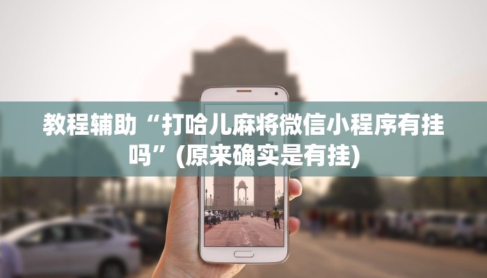 教程辅助“打哈儿麻将微信小程序有挂吗”(原来确实是有挂)