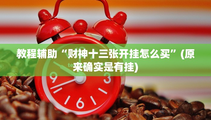 教程辅助“财神十三张开挂怎么买”(原来确实是有挂)