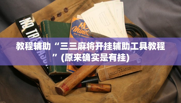 教程辅助“闲逸麻将开挂教程”(原来确实是有挂)