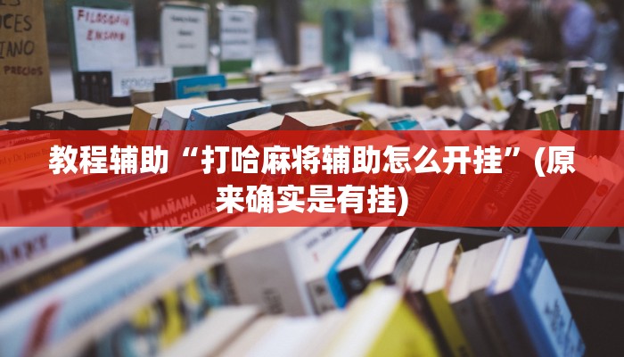 教程辅助“打哈麻将辅助怎么开挂”(原来确实是有挂)