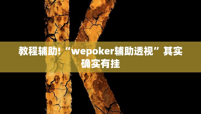 教程辅助!“wepoker辅助透视”其实确实有挂