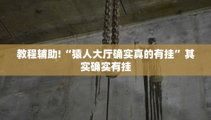 教程辅助!“猿人大厅确实真的有挂”其实确实有挂