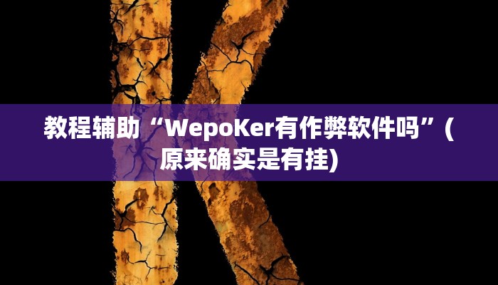 教程辅助“WepoKer有作弊软件吗”(原来确实是有挂)