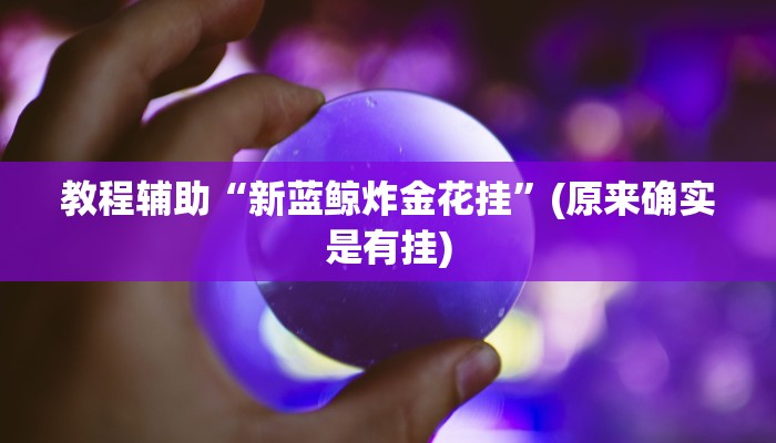 教程辅助“新蓝鲸炸金花挂”(原来确实是有挂)
