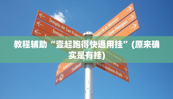 教程辅助“壹起跑得快通用挂”(原来确实是有挂)